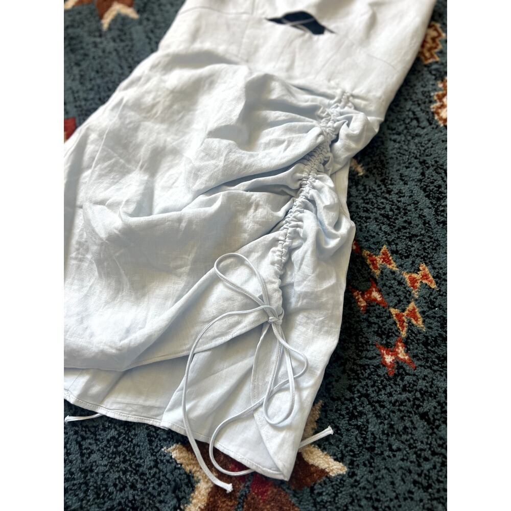 NWT Rumer Bronte Mini Dress Sky Blue Linen Size Small Womens - Picture 10 of 10